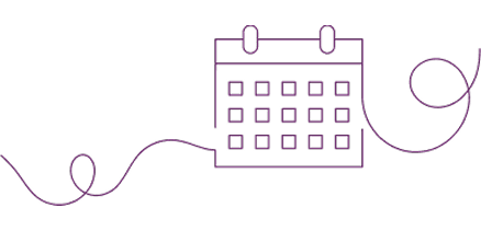 Line art illustration of a calendar