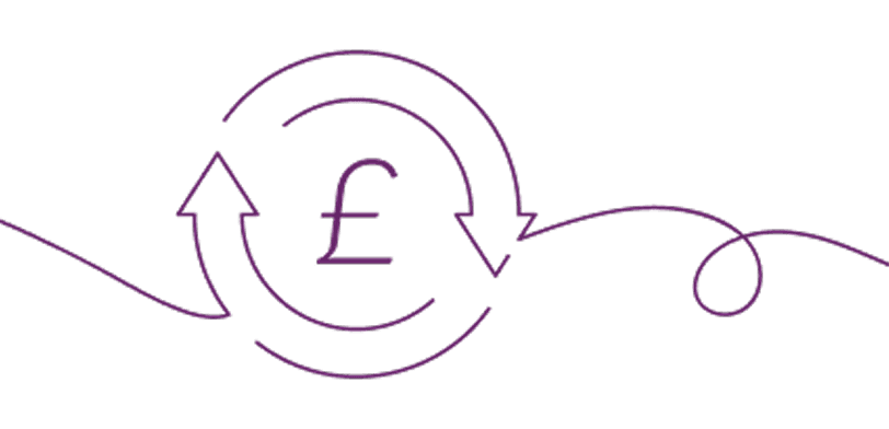 Line art illustration of two people sitting together