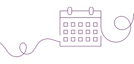 Line art illustration of a calendar